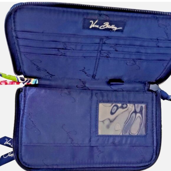 Vera Bradley Multi-Color Floral Print Wristlet Zip-Around Wallet, EUC - Picture 3 of 3